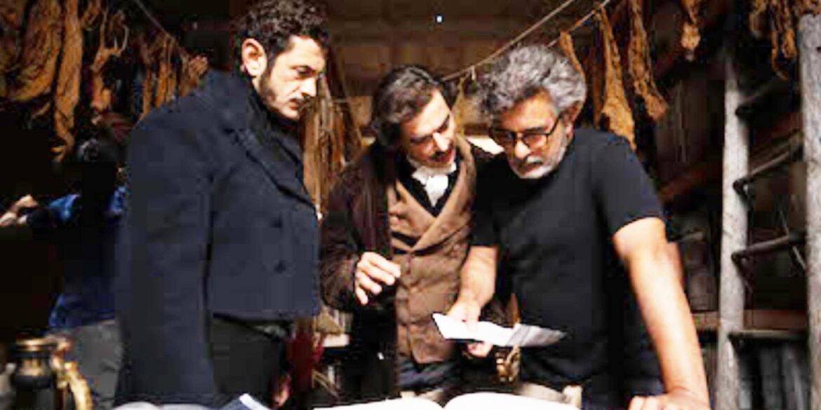 Vinicio Marchioni,Paolo Briguglia e Paolo Genovese sul set di I Leoni di Sicilia