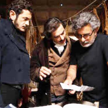 Vinicio Marchioni,Paolo Briguglia e Paolo Genovese sul set di I Leoni di Sicilia