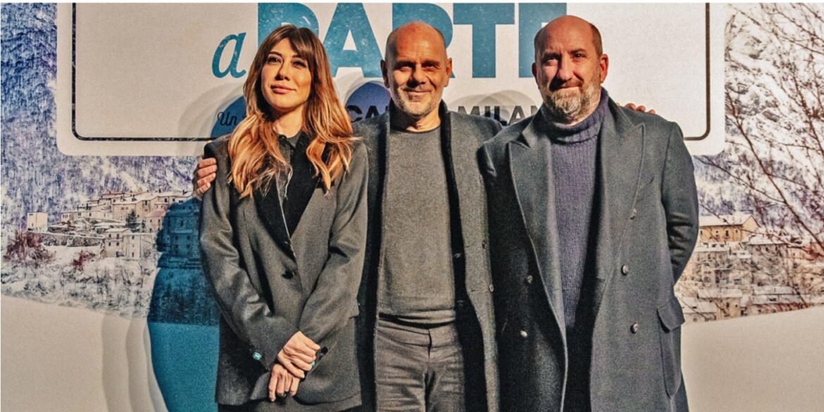 Riccardo Milani, Antonio Albanese e Virginia Raffaele al photocall di Un mondo a parte