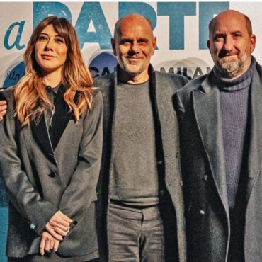 Riccardo Milani, Antonio Albanese e Virginia Raffaele al photocall di Un mondo a parte