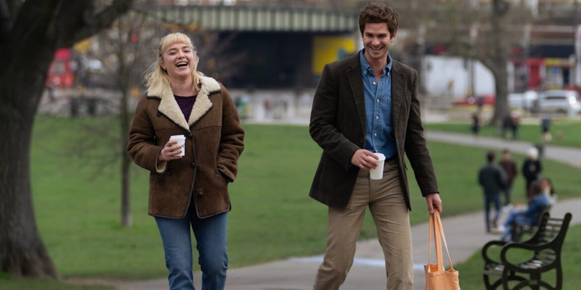 Florence Pugh and Andrew Garfield in We live in time