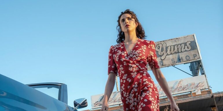 Margaret Qualley in Honey Don't by Ethan Coen