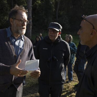 Valerio Mastandrea e Paolo Virzì sul set di Cinque Secondi