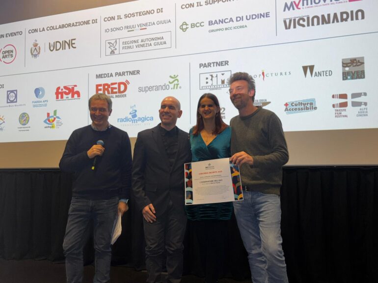 INCinema 2025:GIURIA PERSONE 
CON DISABILITA' SENSORIALI 

MIGLIOR CORTOMETRAGGIO INCorto 2025 
"L’OSSERVATORE DELL'EST" di Alberto Fasulo
