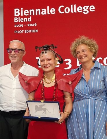 Biennale College Blend, Savina Neirotti, Head of Programme, Claudix Vanesix, director of winning project "The 3 Bitcoin Opera"