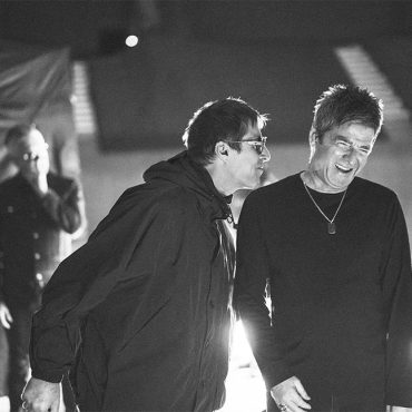 Liam and Noel Gallagher in a scene from Oasis: Don't look back in anger